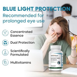 NatureSpan Lutein eye health supplement, prevents blue light, protects eye and vision health, relieves fatigue, 90 capsules