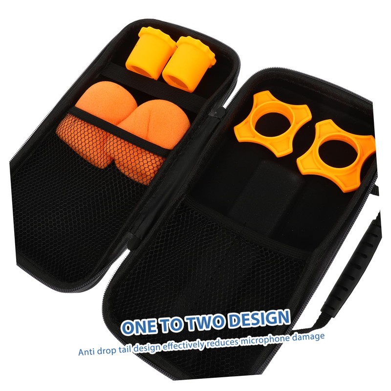 Kisangel 1 Set Microphone Storage Bag Portable Mic Carrier Pouch