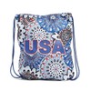 Vera Bradley Drawstring Backpack/Shoulder Bag, Fireworks Medallion/Red White Blue