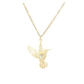 Stainless Steel Hummingbird Cardinal Necklace Dainty Bird Necklace Strong Brave Free Hummingbird Necklace Gift for Women Girls, Stainless Steel, No Gemstone