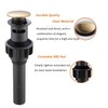 Brushed Gold Pop Up Bathroom Sink Drain with Overflow,Bathroom Vessel