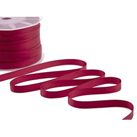 Furlanis - Nastro Doppio Raso, Tessuto Italiano - Bordeaux, 10 mm x 25 m