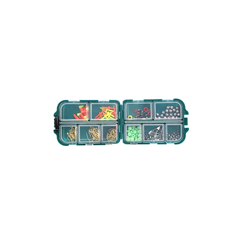 VOANZO 156 Piece Fishing Tackle Box - Sleeve Hooks, Bite