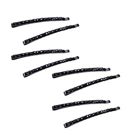 20 Pcs Black Rhinestone Hair Clips - Shiny Crystal Barrettes and Bobby Pins | Sparkly Metal Hairpins for Women and Girls,Hair Accessories, Barrettes and Clips