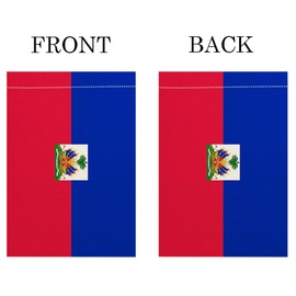 Haiti Haitian Garden Flag,Garden Decoration Flag,Indoor and Outdoor Flags,Celebration Parade Flags,Anniversary Celebration, Country Day,Linen Fabric,Double-Sided.
