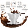 Pour Over Coffee Dripper，Reusable Stainless Steel Drip Cone Coffee Filter,