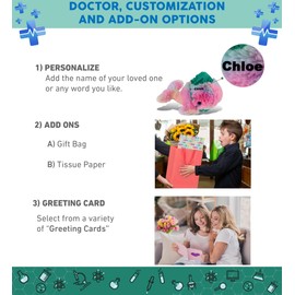 DolliBu Rainbow Whale Doctor Plush Toy - Super Soft Whale Doctor Stuffed Animal Dress Up with Cute Scrub Uniform and Cap Outfit - Fluffy Doctor Rainbow Whale Toy Plush Gift - 7 Inches