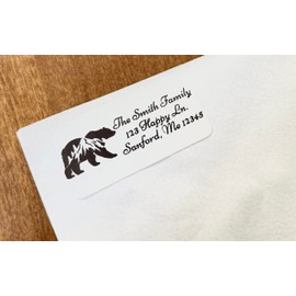 Custom Stickers, Bear Return Address Labels, Address Stickers, Several Designs, 2x1 inch labels, Several Font Choices