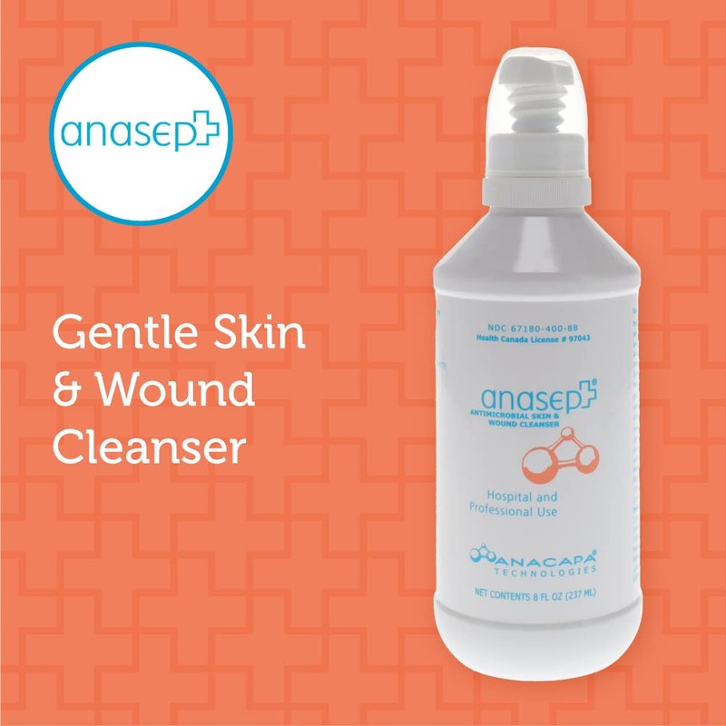 Anasept-Antimicrobial Skin and Wound Cleanser, 8 oz. Bottle with Finger