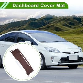 HEROFFIX Dashboard Cover Dash Cover Mat Carpet for Toyota Prius C 2012-2019 Brown Faux Leather 1 Pc Anti-Slip Car Interior