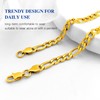 Oaldilee 6mm Gold Figaro Chain For Men 22" Inches 6MM