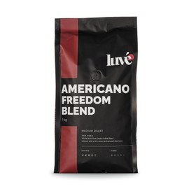 Luvé Americano Freedom Blend Coffee Beans 250g – Medium Roast 100% Arabica – Smooth Espresso with Cacao & Caramel Notes