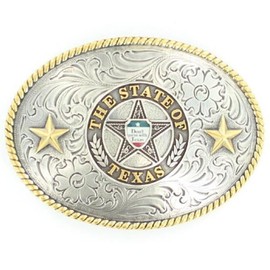 Nocona Belt Co. M&F The State Of Texas Buckle Silver