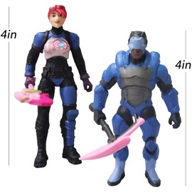 Myatou 8-Piece Video Game Action Figures Set Cake Toppers,with Weapons Toy Figurines Set for Game Fans Gifts Home Decorations