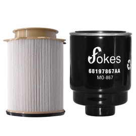 Fuel Filter Water Separator Kit Compatible with Ram 2500 3500 4500 6.7L Turbo Diesel Engines Years 2011-2021, Ram 6.7L L6 Cummins Diesel Replaces# 68197867AA 68157291AA