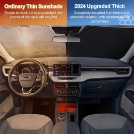 KMF Windshield Sun Shade for Toyota Sienna 2021-2024 2025 with 310T Foldable Car Sun Shade,Custom Fit Sunshade for Front Window Sun Visor Protector Interiors Block UV Rays Accessories