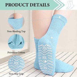 ZAKASA Non-Slip Grip Socks for Women: Anti-Skid Grippy Gripper Socks for Yoga Pilates Barre Hospital Elderly Pregnancy Workout 5 Pairs Multicolor