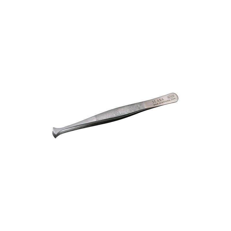 Aven 18201USA Pattern 35A Straight Broad High Precision Tweezer, Stainless