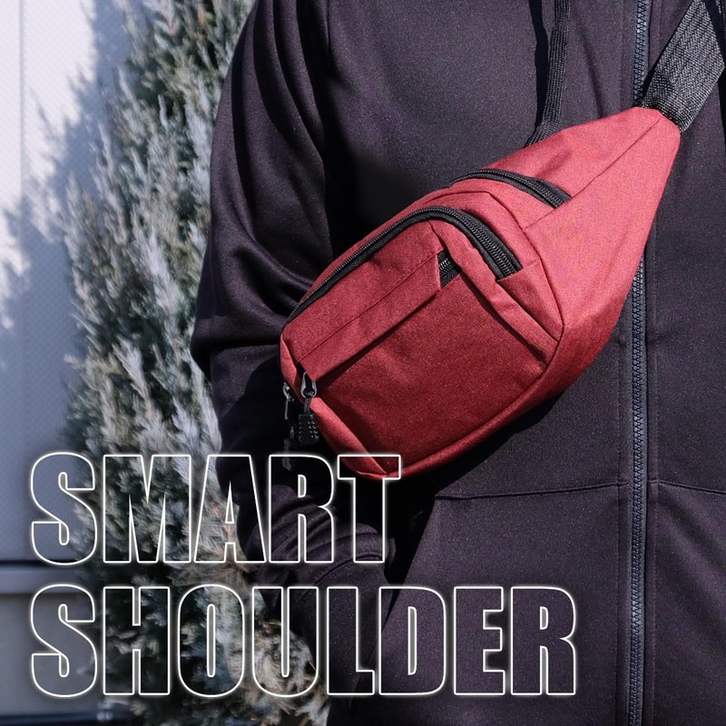BEEL Men's Women's Waist Bag, Running Pouch, For Travel, Work,