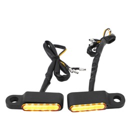 1 Pair Motorcycle LED Turn Signal Running Lights Handlebar Blinker Indicator Lamp for CB1000R Shadow XL700V Silver Wing DC12V Black Housing