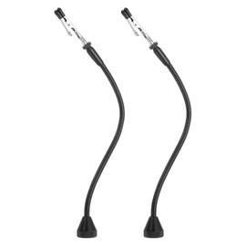 PATIKIL 2Pack Helping Hands Soldering Clamp, 12.5inch Magnetic Gooseneck Metal Arms with Alligator Clips for Electronics Painting Jewelry DIY, Silver/Black