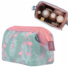 Makeup Bags, Small Make Up Bag Organiser Flamingo Cosmetic Bags Brush Pouch Portable Travel Toiletry Bag for Women Girls (Flamingo)