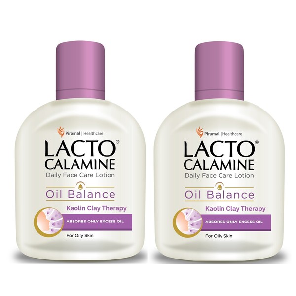 Lacto Calamine Daily Face Care Lotion, Oil Balance for Oily Skin, 120ml (Pack of 2)