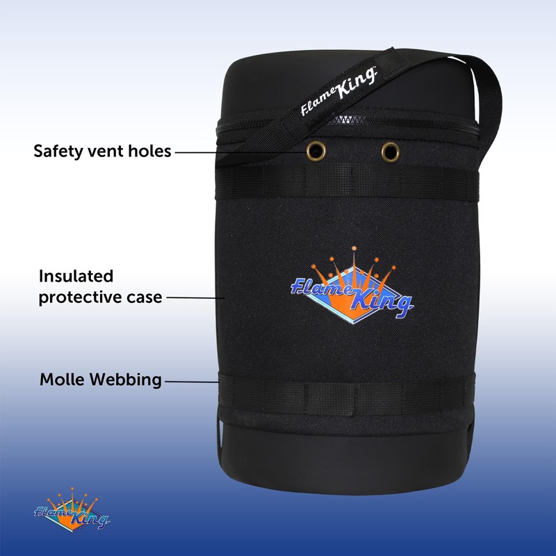 Flame King FK-GH-5LB Gas Hauler for 5LB Propane Tank-Insulated Protective