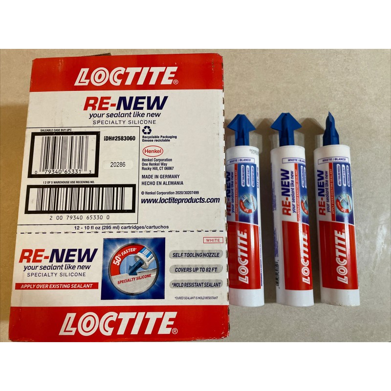 Loctite CASE OF 12 LOCTITE RE-NEW Kitchen & Bath White