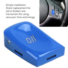 Steering Wheel Switch Knob for M3 E46 1998 to 2004 Steering Wheel IO Switch Knob Car Modify Replacement Knob Accessories (Blue)