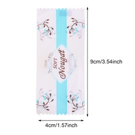 PENTA ANGEL Nougats Candy Bags 400Pcs Clear Plastic Caramels Gift Candy Wrappers Packing Bags Pouch for Christmas Theme Party Candies Making (Strip Light Blue)