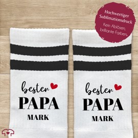 Geschenk mit Namen personalisiert by Shirtracer - Best Dad Socks Father's Day Tennis Socks Father Tennis Socks Dad Gift Father's Day I Father's Day Gift Fathers Day, 01 black
