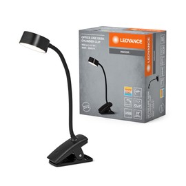 LEDVANCE Office Line Desk Cylinder Clip 4.8 W TW Dimmable Black