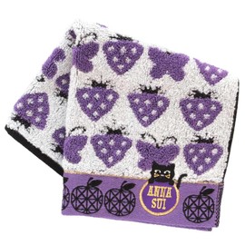 ANNA SUI 109482-0012-02 Towel Handkerchief, Fruit (Purple)