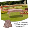 LABRIMP 4pcs Natural Wood Grain Tablecloth Dining Table Cover Vintage