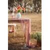DOLOPL Dusty Rose Cheesecloth Table Runner 10FT Boho Gauze Table