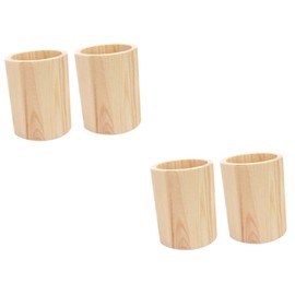 Operitacx Sets Wooden Desktop Stationery Holder Pen Pencil Succulent Pot Makeup Brush Organizer Space-saving Multi-functional for Home Office Pcs