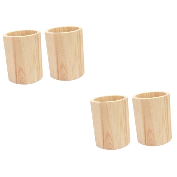 Operitacx Sets Wooden Desktop Stationery Holder Pen Pencil Succulent Pot