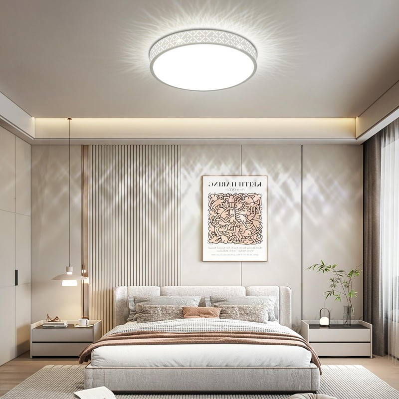kuwork LED Ceiling Light Living Room: Openwork Ceiling Light 30