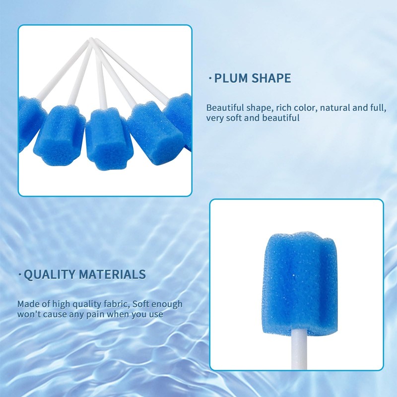 50 Pieces Disposable Oral Swabs Bulk Mouth Sponge Stick Swabsticks