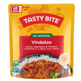 Tasty Bite Hot & Spicy Vindaloo, 10 Ounce, Pack of 6, Ready to Eat, Microwavable Entree, Sweet & Sour, Vegetarian