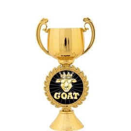 Crown Awards 7.25" Gold Chaplet G.O.A.T. Cup Trophy, 20 Pack Prime