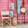 BUTLERS Surfside Badetuch 90x170 gestreift - Hamamtuch mit Fransen -