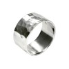 SILBERMOOS Women's and Men's Partner Ring Band Ring Shiny Hammered