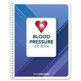 BookFactory Blood Pressure Log Book/Blood Pressure Monitoring Logbook/Personal Medical Tracking Notebook - 104 Pages, 8.5” x 11”, Wire-O (LOG-104-7CW-PP(Blood-Pressure))