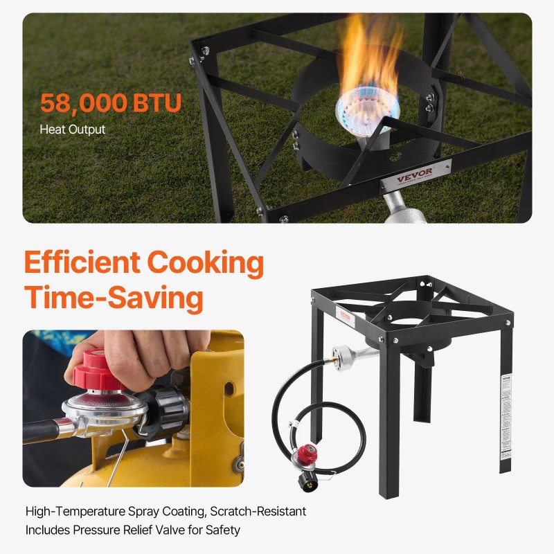 18 Qt Aluminum Propane Fish Fryer Kit Double Basket Outdoor