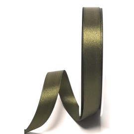 s.dekoda Satin Ribbon 25 m x 15 mm Green Olive Green Decorative Ribbon Satin