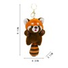 WEIGANGFANG Cute Plush Red Panda Keychains Kawaii Accessories Decorative Pendants