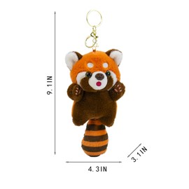 WEIGANGFANG Cute Plush Red Panda Keychains Kawaii Accessories Decorative Pendants for Backpacks Gifts for Women (Ailurus Fulgens)