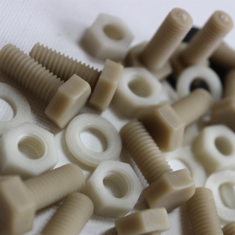 50 x Fibreglass Reinforced Super Nylon Hex Head Bolts M8